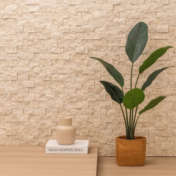 Taş ve Tuğla Dekorasyon Model-18-1 Bej patlatma taş modelleri dekoratif duvar kaplama