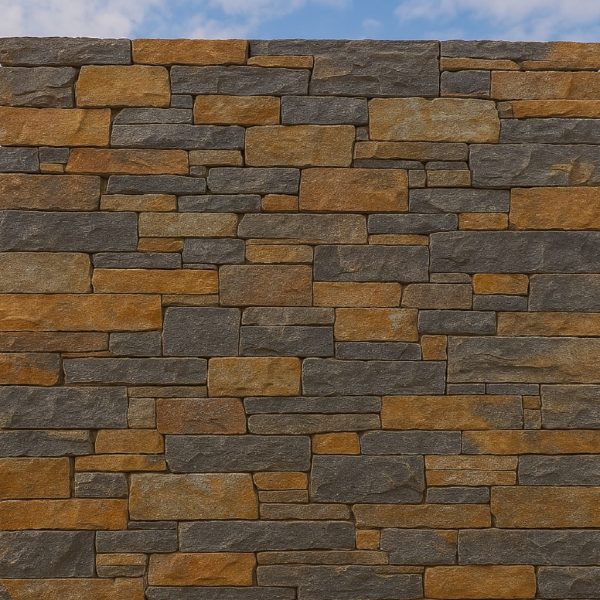 Taş ve Tuğla Dekorasyon Model-21-2 Gri ve bej tonlarının birleşimiyle hazırlanmış doğal taş cephe kaplama dokusu