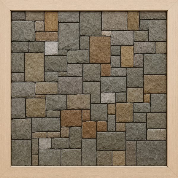 Farklı renk tonlarıyla taş cephe kaplama örneği