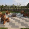 Taş ve Tuğla Dekorasyon Model-24-1 Parke taş döşeme modelleri ile şık bahçe oturma alanı