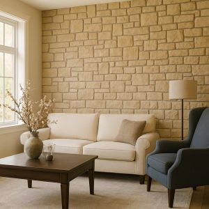 Taş ve Tuğla Dekorasyon Model-27-1 Modern oturma odası için salon taş duvar modelleri - model 27 taş kaplama