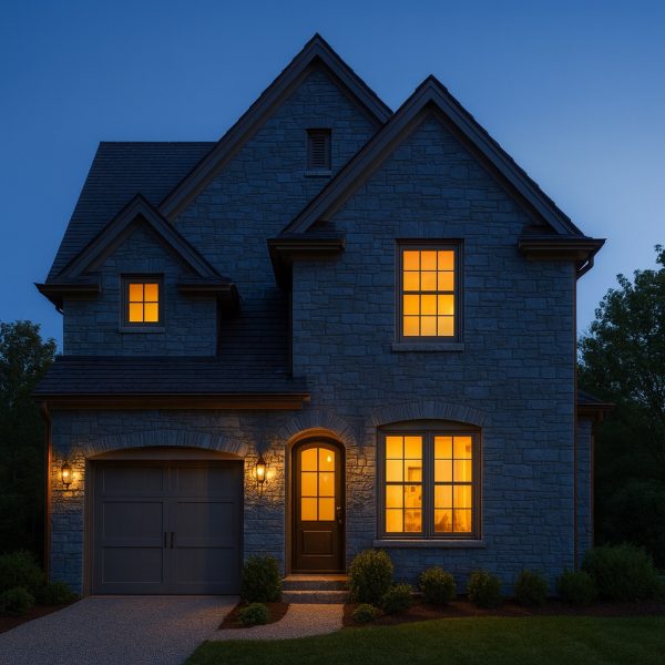 Koyu tonlu modern taş kaplama uygulaması