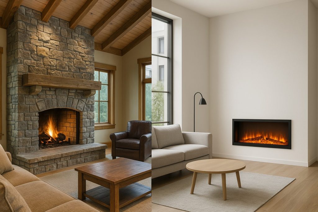 odunlu şömine elektrikli şömine ısıtma kapasitesi