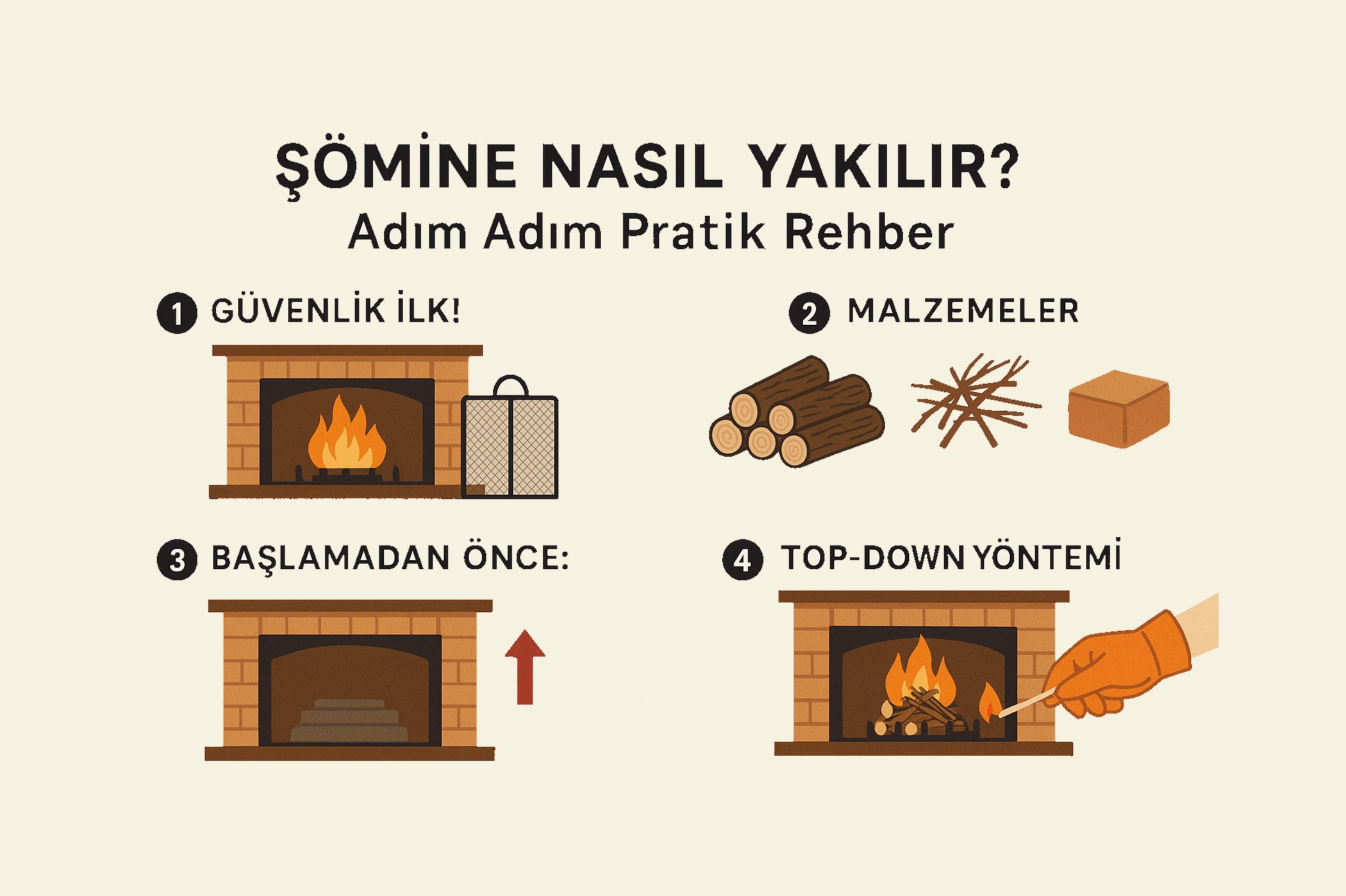 şömine nasıl yakılır