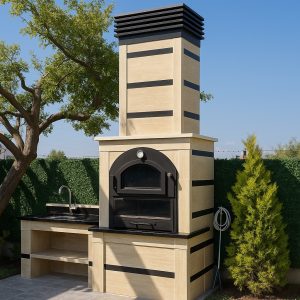 Model 24 Özel Tasarım Barbekü siyah şerit detaylı modern görünüm