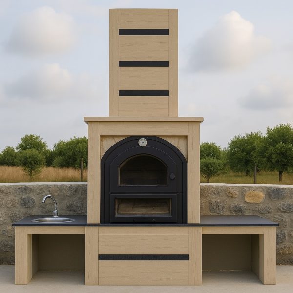 Barbekü Model 5-2 Açık hava kullanımına uygun bahçe barbekü modelleri – Model 5 ön cephe