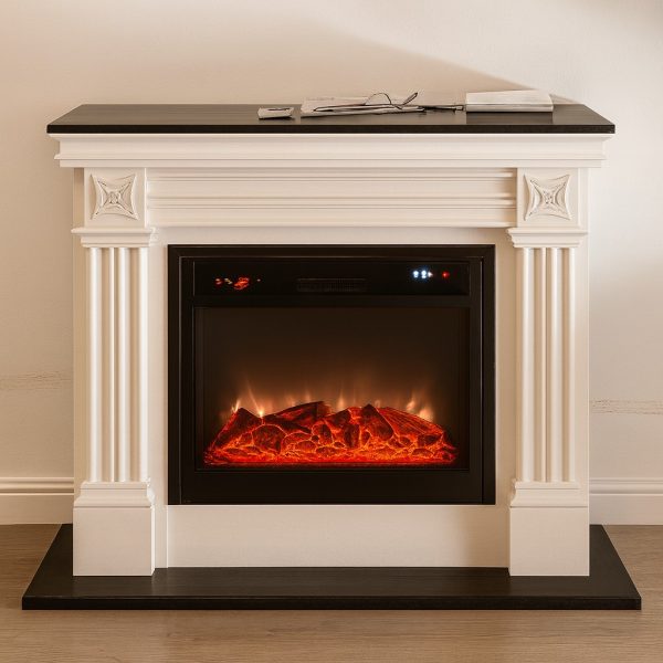 elektrikli-somine-model-4-1 Model 4 beyaz sütun işlemeli şömine görünümlü ısıtıcı