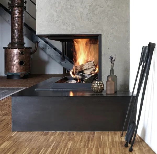 odunlu-somine-model-10-3 Doğal görünümlü kaplamalı modern şömine