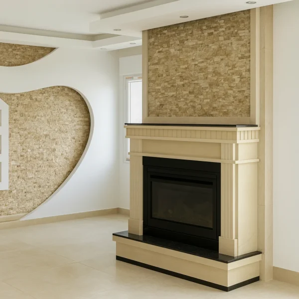 odunlu-somine-model-13-3 Ev dekorasyonu için taş kaplama şömine