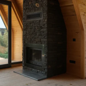 odunlu-somine-model-2-1 Model 2 siyah taş kaplamalı doğal taş şömine