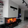 odunlu-somine-model-5-5 Modern şömine modelleri – üç tarafı camlı odunlu şömine tasarımı