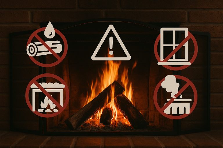 şömine kullanımında yapılan hatalar