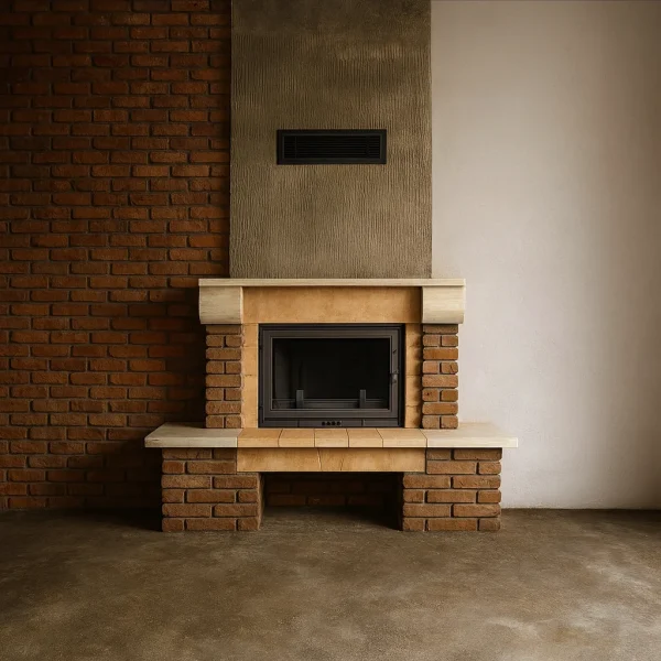 odunlu-somine-model-21-2 doğal taş ve tuğla detaylı şömine