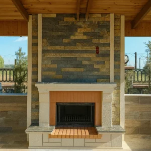 odunlu-somine-model-24-1 taş kaplamalı odunlu şömine modeli - model 24