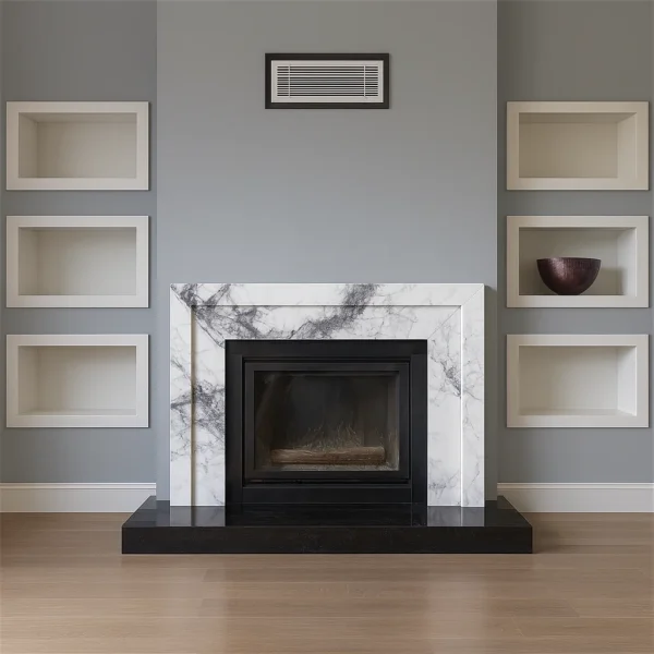 odunlu-somine-model-41-1 Doğal mermer kaplamalı odunlu şömine – modern salon dekorasyonu