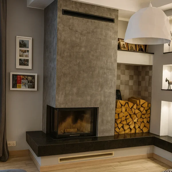 odunlu-somine-model-61-2 Model 61 odunlu şömine – pratik odun saklama bölmesi ve geniş cam yüzeyiyle modern iç mekân dekorasyonuna uyum sağlar.