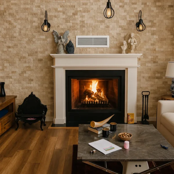 odunlu-somine-model-70-1 Model 70 klasik taş kaplama odunlu şömine önden görünüm